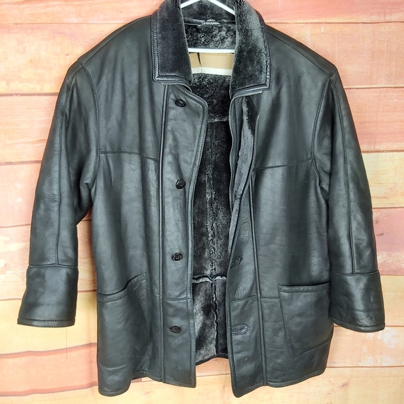 BOD & CHRISTENSEN Shearling 100% sheepskin super soft leather winter coat - Picture 2 of 9